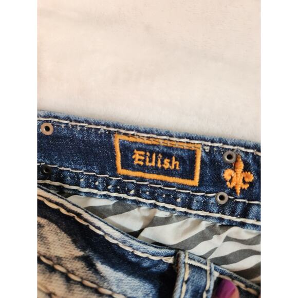 Rock Revival Eilish Boot Jeans Womens 33 (Act 36 X 31) Blue Mid Rise - Picture 12 of 16